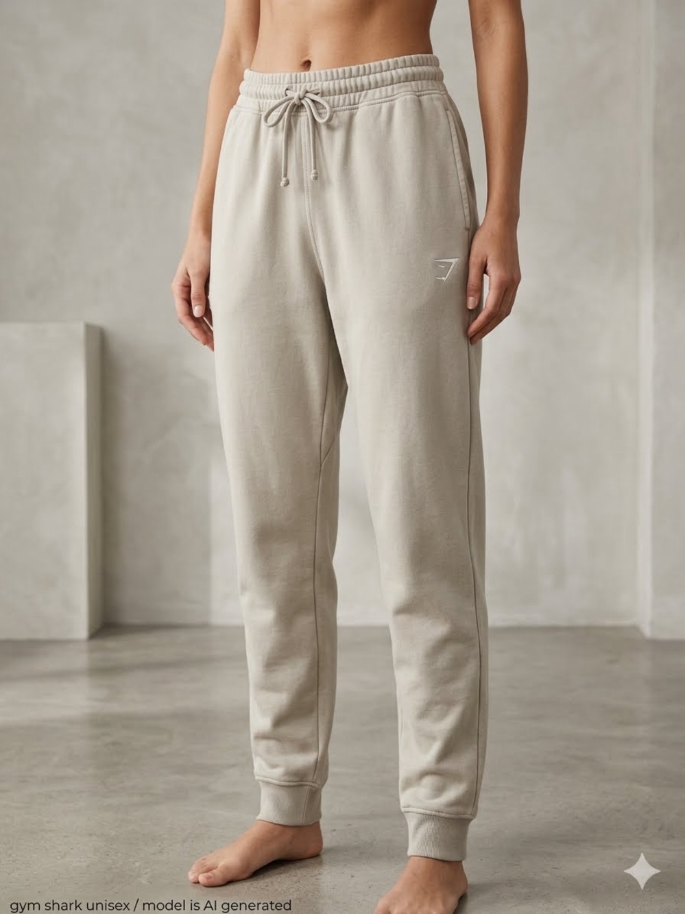 Gymshark Minimalist Oversized Joggers Neutral Beige Comfy Athleisure Pants M